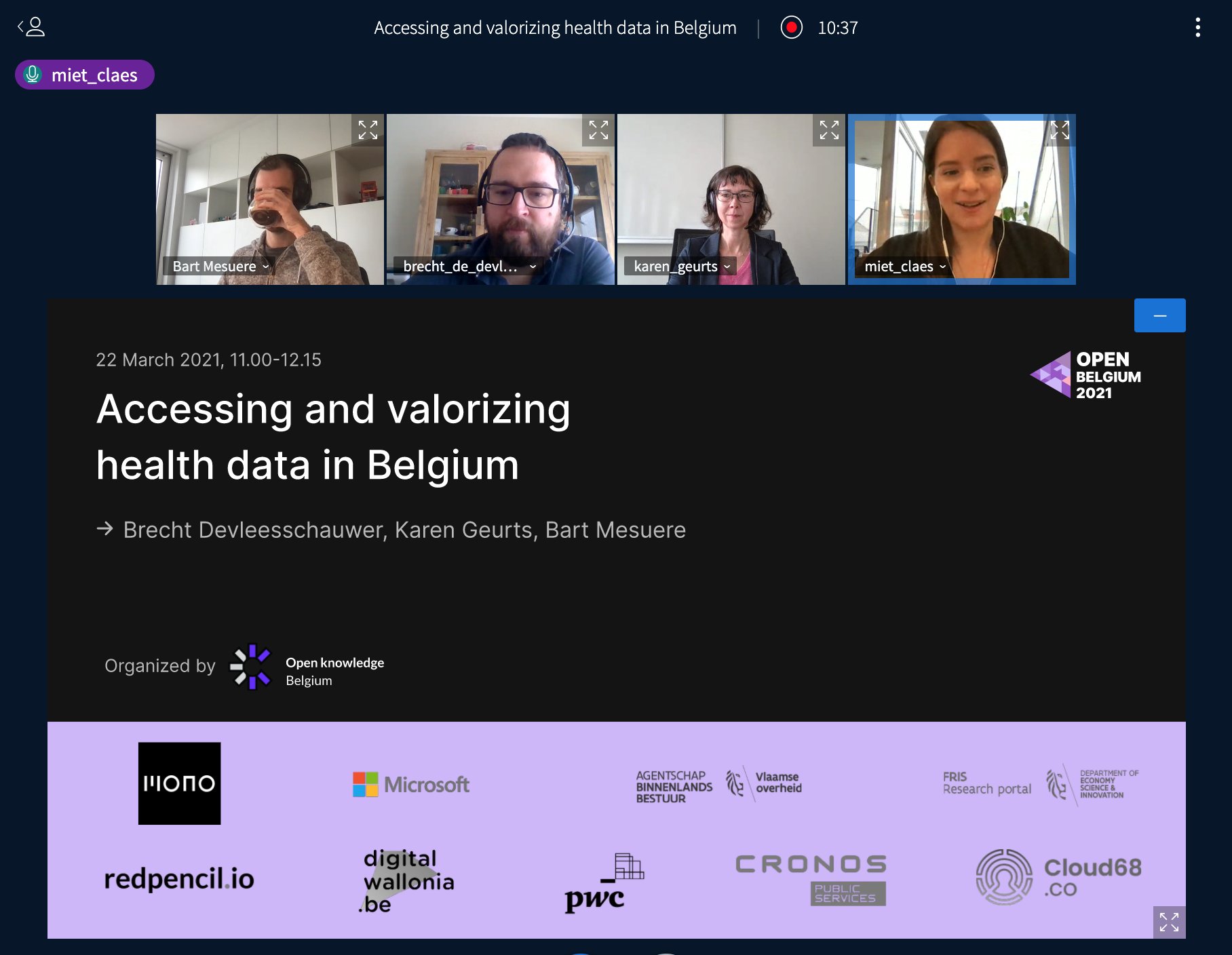 Open Belgium 2021 sessions